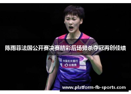 陈雨菲法国公开赛决赛精彩后场劈杀夺冠再创佳绩