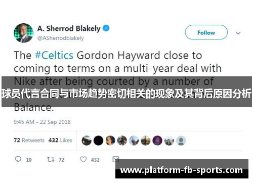 球员代言合同与市场趋势密切相关的现象及其背后原因分析